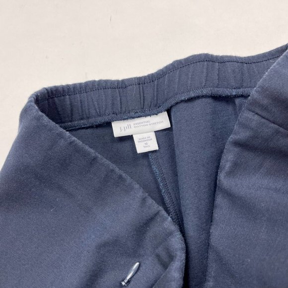 J Jill Essential Cotton Stretch Pants Women 10 Tall Elastic waist Pocket Pull-on - Picture 8 of 10
